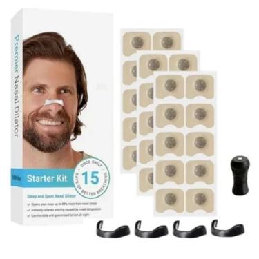 Imagem de Kit Dilatador Nasal Respiração Anti Ronco com Adesivo Melhore seu Sono