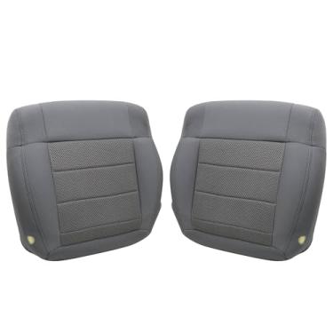 Imagem de Vigoraze Capas de assento de substituição de pano inferior para motorista e passageiro cinza #E5DD compatível com Jeep Wrangler Sahara Rubicon 2008 2009 2010