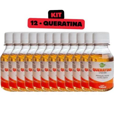 Imagem de Kit com 12 - Queratina Capilar 100mL - Aroeira Cosmética - Hidratação,