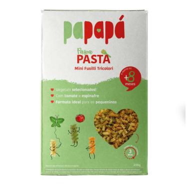 Imagem de Macarrão Infantil Papapá Papa Pasta Mini Fusilli Tricolori Vegetais 200g