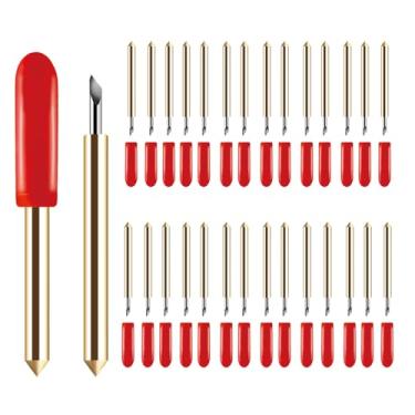Imagem de BFVV 30 lâminas de letras de aço de tungstênio de 45 graus para a série Cricut Explore/Maker – Compatível com Explore Air/Air 2/Air 3/Maker/Maker 3 – corta papel, PVC, acrílico, placas de espuma, etc.