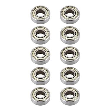 Imagem de Luqeeg Rolamentos de esferas 698ZZ em miniatura de aço carbono sólido, 10 peças, baixo ruído, alta temperatura para máquinas industriais, carros, navios, eletrodomésticos, de saúde