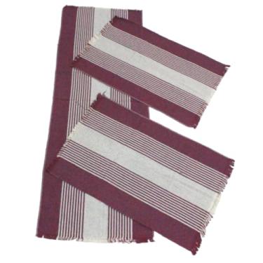 Imagem de Jogo de Cozinha Tapete e Passadeira 3 Peças Liso (Vinho-Liso)