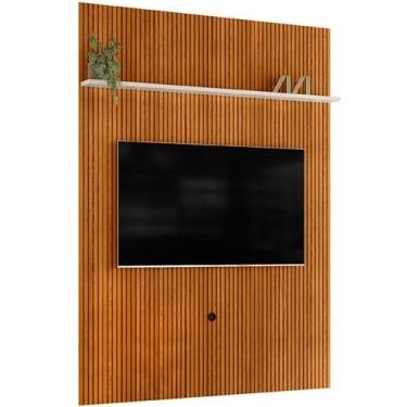 Imagem de Painel Suspenso Piso-teto Para Tv 65 Polegadas Cassio Cinamomo/off Whi