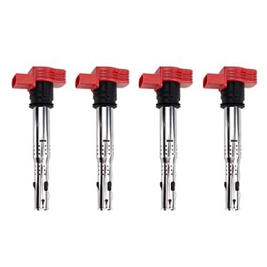 Imagem de TRQ Conjunto de bobina de ignição de desempenho 4 peças para Audi A3 A4 A5 VW Tiguan Passat 2.0L