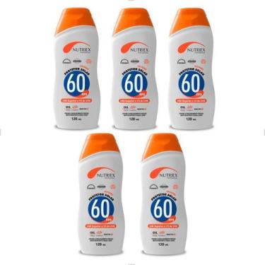 Imagem de Kit 5 Protetor Filtro Solar Fps60 120Ml Repelente Nutriex