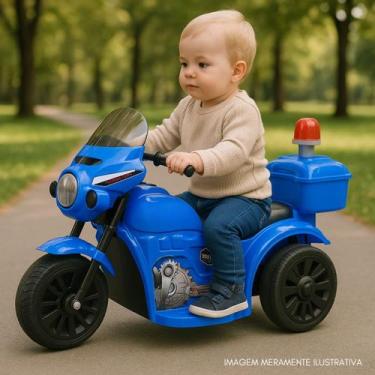 Imagem de Moto Eletrica Criança Mini Motinha Infantil Sirene Luz Led - BANG TOYS