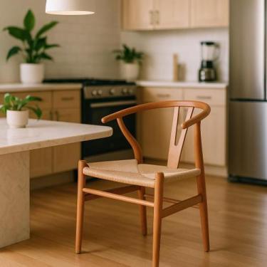 Imagem de Cadeira De Cozinha Jantar Eventos Wish Bone Madeira Betula - Cadeiras 