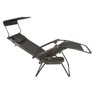 Imagem de Cadeira Espreguiçadeira Dobravel Jardim Praia Sol Verao Gravidade Zero Reclinavel Acampamento Lazer Ar Livre