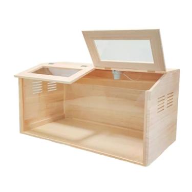 Imagem de KiBcsLic Caixa chocadeira para pintinhos, gaiola para codornas, caixa de criação de madeira, galinheiro para pássaros, pintinhos e patos