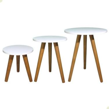 Imagem de Trio De Mesas De Canto Conjunto De Sala De Decoração - Beto Moveis, BR