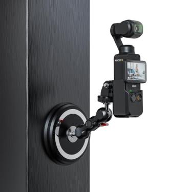 Imagem de SUREWO Pocket 3 Suporte magnético para câmera, suporte magnético com braço mágico compatível com DJI Osmo Pocket 3, Insta360, base magnética resistente com rosca de 1/10.2 cm-20 para academia