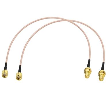 Imagem de Yuslao RP-SMA macho para RP-SMA fêmea suporte anteparo RG316 cabo de extensão de antena 12 polegadas 30 cm compatível com roteador WiFi, adaptador USB, câmera de segurança IP, modem de cartão de rede