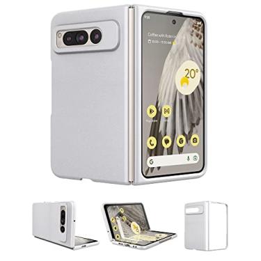 Imagem de Eastcoo Capa Slim Fit para Google Pixel Fold 2023, [Hard PC Back] [Sensação fosca] [Suporte de carregamento sem fio] Capa leve à prova de choque para Google Pixel Fold 5G, prata