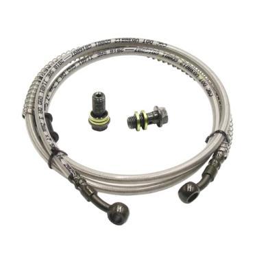 Imagem de Mangueira de linha de freio hidráulico dianteiro traseiro 1580 mm 1580 mm Banjo Bolt Go Cart Motocicleta Pit Dirt ATV Quad Bike Buggy Go Kart