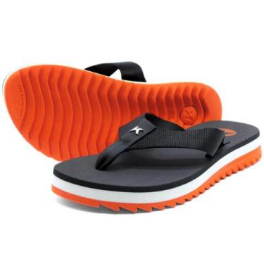 Imagem de Chinelo Kenner Kyra Pro Feminino - Preto e Laranja, 36