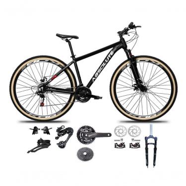 Imagem de Bicicleta Aro 29 Absolute Nero 5 Kit 2x9 Gta Sunrun Freio Disco K7 Garfo C-trava Pneu C-faixa Preto Tam.19