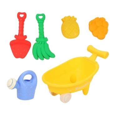 Imagem de KiBcsLic Carrinho Infantil para Brincar Na Praia E Na Areia com Ferramentas para Diversão Ao Ar Livre, Amarelo
