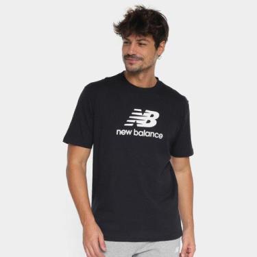Imagem de Camiseta New Balance Essentials Masculina, Preto, M