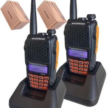 Imagem de Kit 2 Rádios Comunicador Baofeng Modelo UV6R Walkie Talkie 7W