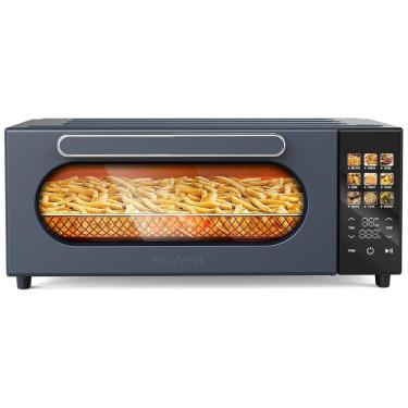 Imagem de Forno de Convecção 10 em 1, 15L com Display LCD, 10 Funções Predefinidas e 4 Acessórios, 1800W, SEEDEEM, Cinza