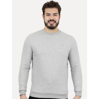 Imagem de Moletom Calvin Klein Jeans Masculino Upper CK Bordado Cinza Mescla-Masculino