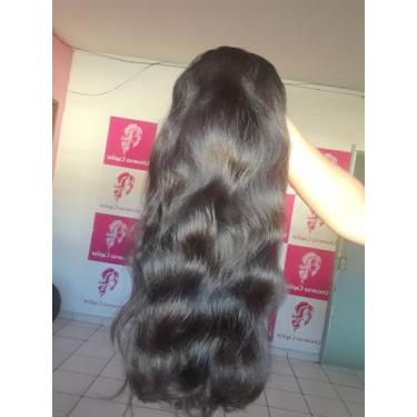 Imagem de Cabelo natural liso ondulado 100g 65cm - Universo capilar 