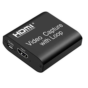Imagem de ORIVISION Placa de captura de vídeo HDMI USB 2.0 com loopout, aquisição Full HD 1080p e transmissão ao vivo, para gravação de transmissão de vídeo ao vivo via câmera de ação DSLR (suporta