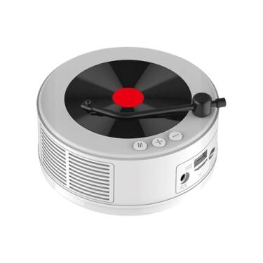 Imagem de NonMiFyR Mini Toca-discos Alto-falante Tocador de Música Vintage Multifuncional Portátil Mini Caixa de Música Rádio para Aniversário Quarto