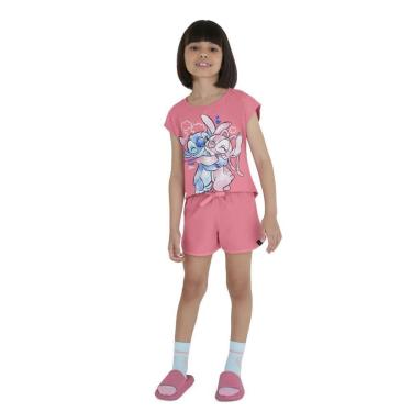 Imagem de Conjunto Infantil Menina Blusa E Short Lilo & Stitch- Malwee-Feminino