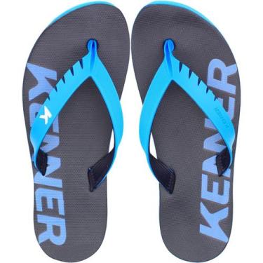 Imagem de Sandália de Dedo Kenner Red Logo Masculina, Azul, Turquesa, 40