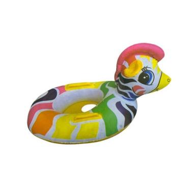 Imagem de Boia Bote Inflável Zebra Colorida Infantil - CRB