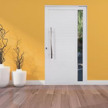 Imagem de Porta Pivotante de Alumínio 210 x 120cm Com Vidro Linha 30 Esquerda Esquadrias Bergamo