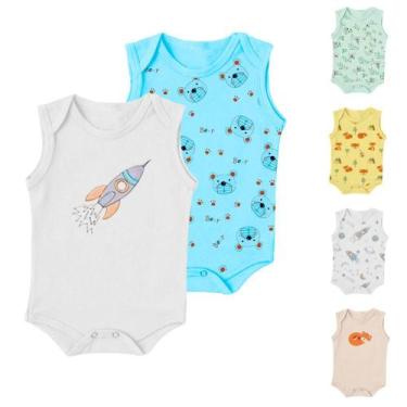 Imagem de Body Bebê Regata 100% Algodão Enxoval Verão Lindas Estampas - Koala Ba
