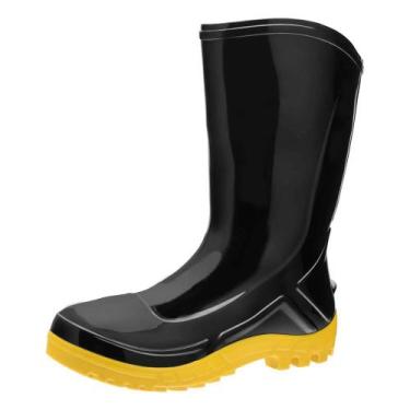 Imagem de Bota de pvc preta sol amarelo c/medio - BRACOL, 46