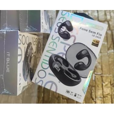 Imagem de Fone de Ouvido Bluetooth 5.3, Som Hi-Res, 8h de Bateria, Intra-auricular, Display LED, Branco