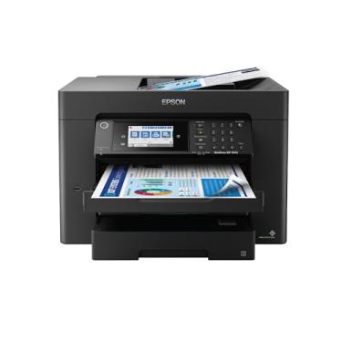Imagem de Epson Impressora multifuncional de formato amplo Workforce Pro WF-7840 sem fio com impressão frente e verso automática de até 33 x 48 cm, cópia, digitalização e fax, ADF de 50 páginas, capacidade de