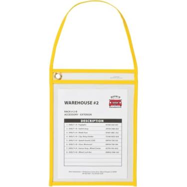 Imagem de C-Line Suporte de bilhete para pendurar Strap Shop, amarelo, 30,48 cm x 22,86 cm x 40,64 cm