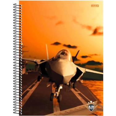 Imagem de Caderno Espiral Capa Dura 1 Matéria - 80 Folhas - Air Attack - São Dom