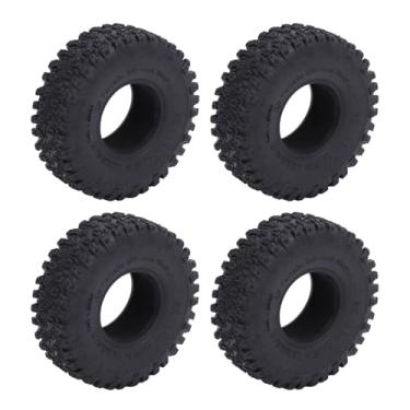 Imagem de Alomejor Pneus de Carro RC de 1,0 Polegadas, Borracha de Garra de Gato Com Forro Interno de Esponja, Pneus de Veículo RC 55x19mm para SCX24 FMS FCX24 AX24