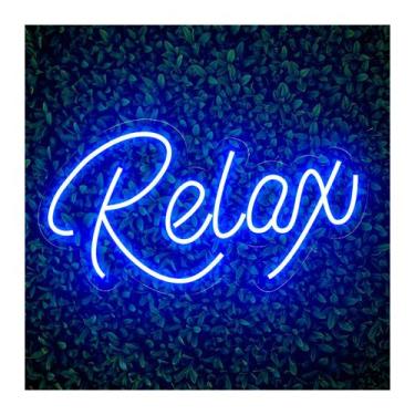 Imagem de Painel Neon Led Relax Relaxar Clinica Decoração Yoga - Bloom