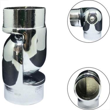 Imagem de Cotovelo Articulado Tubo De 2 Corrimão Guarda Corpo Cromado - Fast Vid