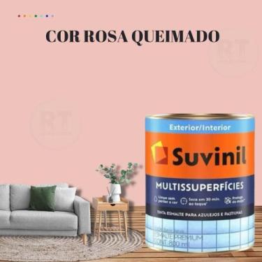 Imagem de Tinta Epóxi Base Água Suvinil Multissuperfícies Antimofo Cor Rosa Lavá