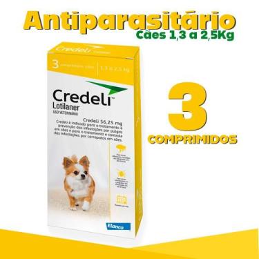 Imagem de Credeli 56,25mg (Caes de 1,3 a 2,5Kg) Antipulgas e Carrapatos Elanco 3