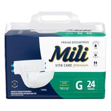 Imagem de Fralda Geriátrica Mili Vita Care Premium Tamanho G 24 Unidades Descart