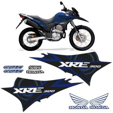 Imagem de Adesivos P/ Xre 300 2012 Moto Azul Faixa Tanque Genérico - SPORTINOX, 