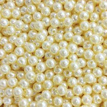Imagem de PÉROLA DE ABS LISA Nº 06 20G PEROLA 6 MM - LADEIRA BIJUTERIAS, CREME