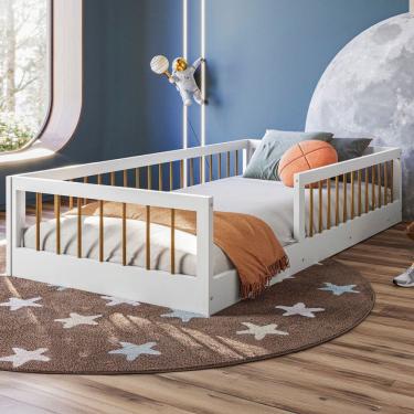 Imagem de Cama Infantil Montessoriana Ana Branco Madeirado - Tigus