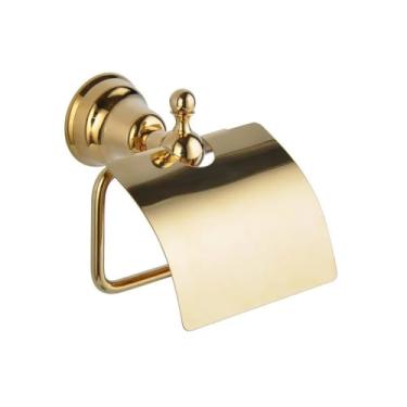 Imagem de Acessórios de banheiro de latão dourado, prateleira porta-papel, porta-toalhas, saboneteira, toalheiro, gancho de vidro, ferragens opcionais, porta-papel