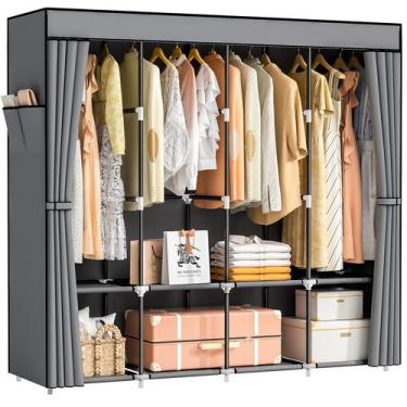 Imagem de Armário portátil Neatrays de grande capacidade 168x42x162cm cinza